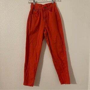 Chic Womens Jeans Vintage 80s Red Mom Jeans